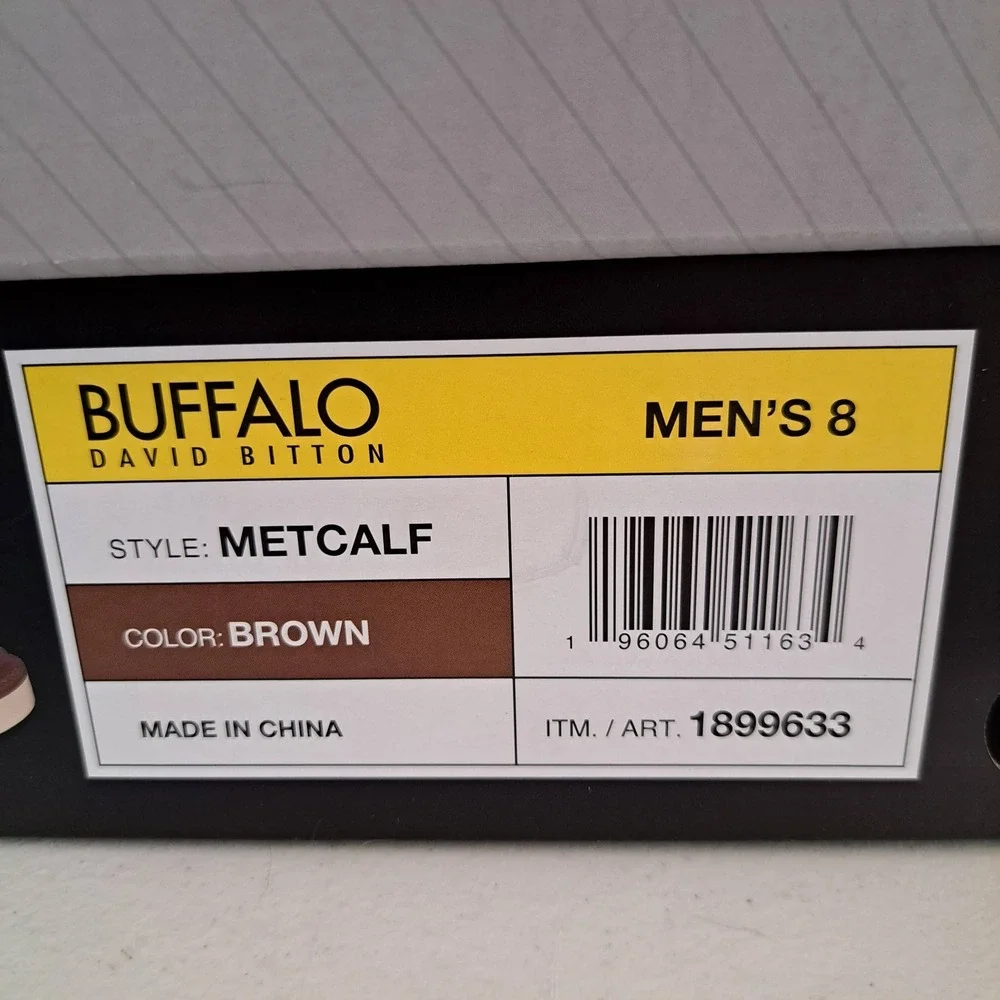Buffalo Metcalf Chukka Boots Mens 8 Brown New Memory Foam Wedge Sole 1243-609